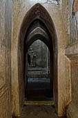 Bagan Myanmar. Htilominlo temple. Vaulted corridor of the ground floor. 